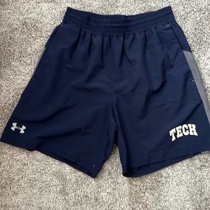 Under Armour Georgia Tech Shorts Adult Medium Black Basketball Running Mens